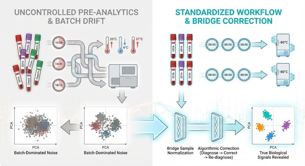 A two-panel scientific illustration showing immune profiling data quality