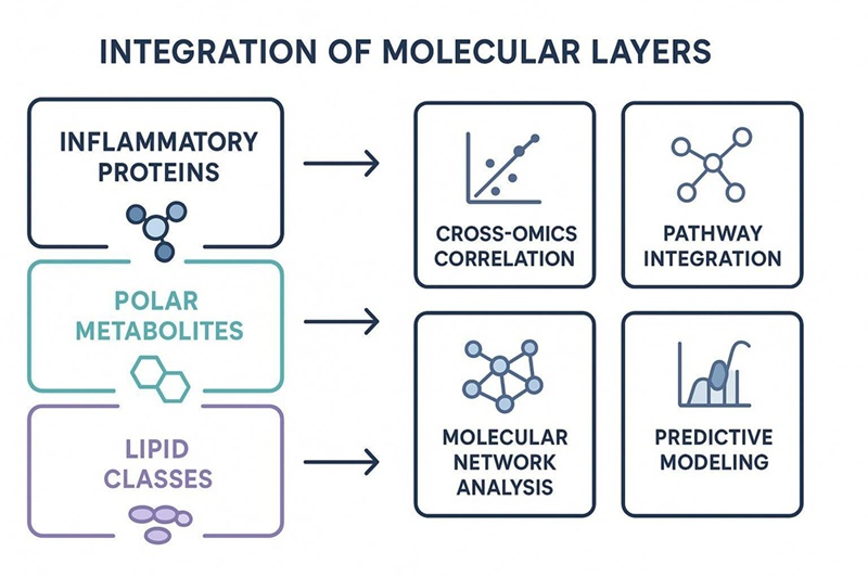 Proteomics metabolomics lipidomics integration methods