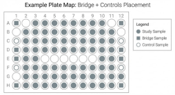 Olink Explore HT plate map with bridge samples and controls