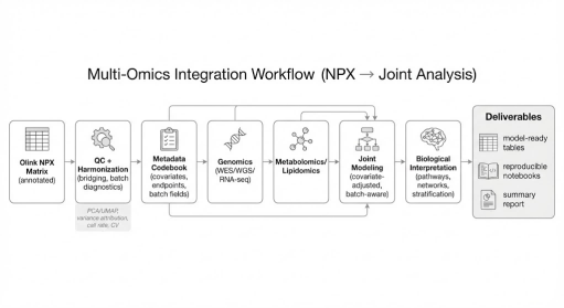 multi-omics workflow from NPX for Olink Explore HT
